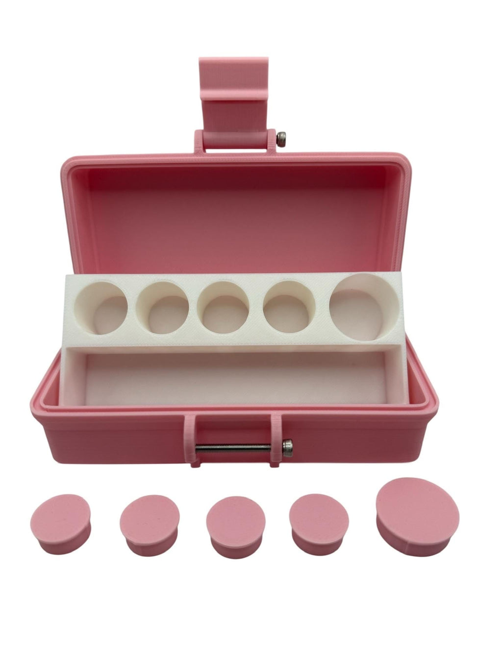 Peptide Vial Storage Container Box Slim And Portable Organizer For Travel FREE VIALS CAPS included Orchid Pink