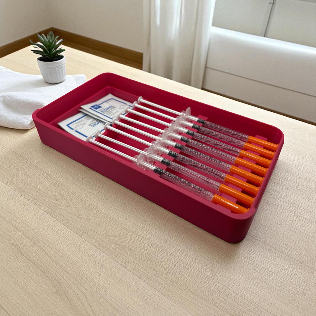 Syringe Storage Case Preloaded| Insulin, Peptides, Travel Organizer Prefilled