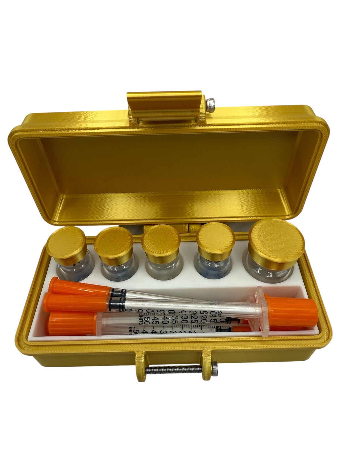Peptides travel case Slim And Portable Organizer FREE VIALS CAPS included