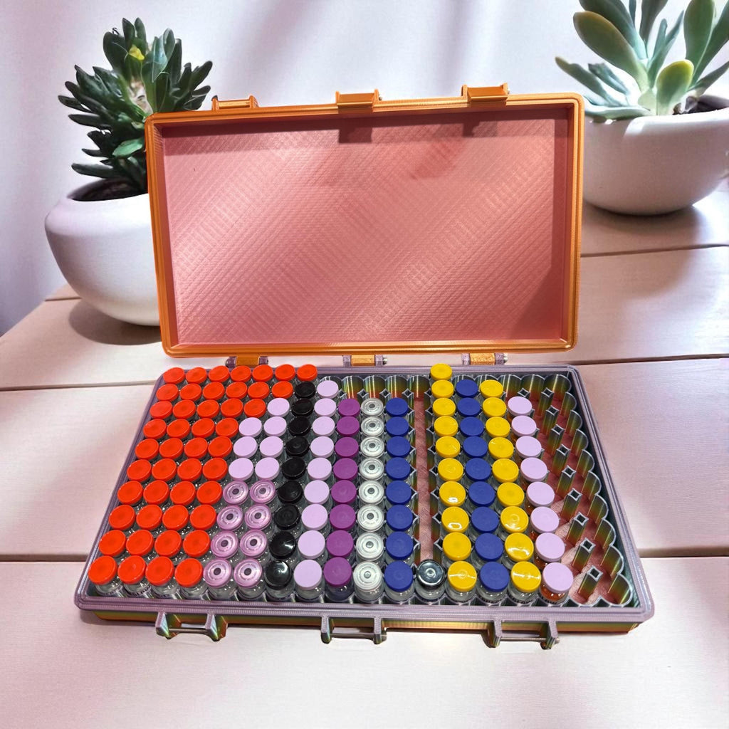 Large Vial Storage Case – Holds 180 × 3ml Vials | Secure, Organized, and Durable Box for Lab Samples, Peptides, Reta, GLP1, Tesamorelin vial