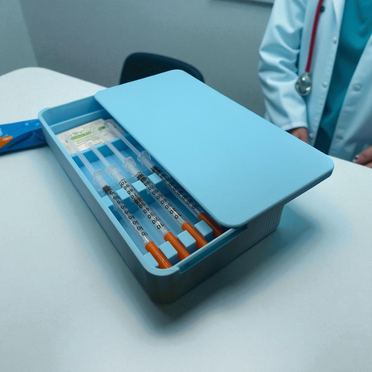 Syringe Holder Case | Storage Box for New or Preloaded Syringes, Botox, Filler, TRT Insulin & Peptides Syringe Holder.