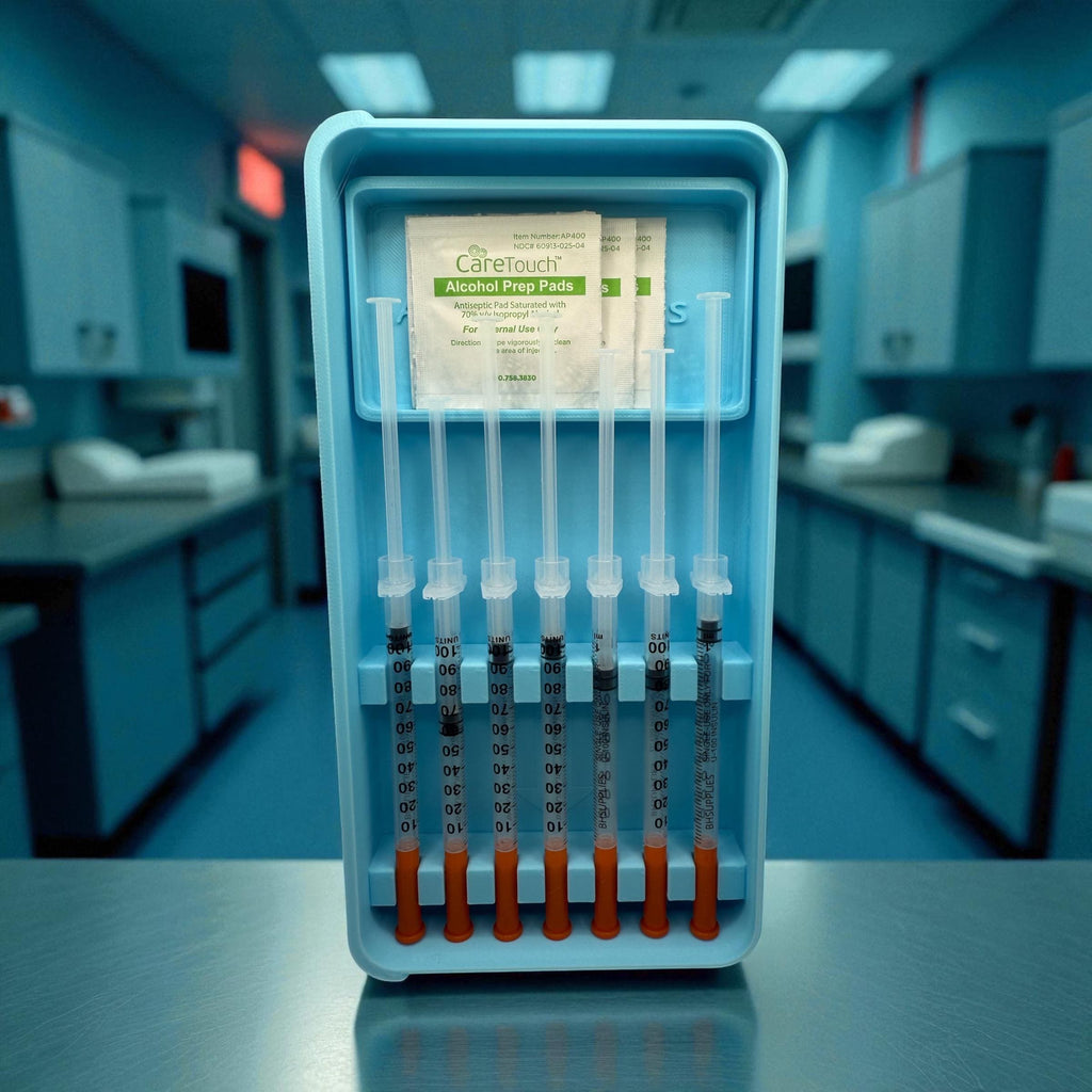 Syringe Holder Case | Storage Box for New or Preloaded Syringes, Botox, Filler, TRT Insulin & Peptides Syringe Holder.