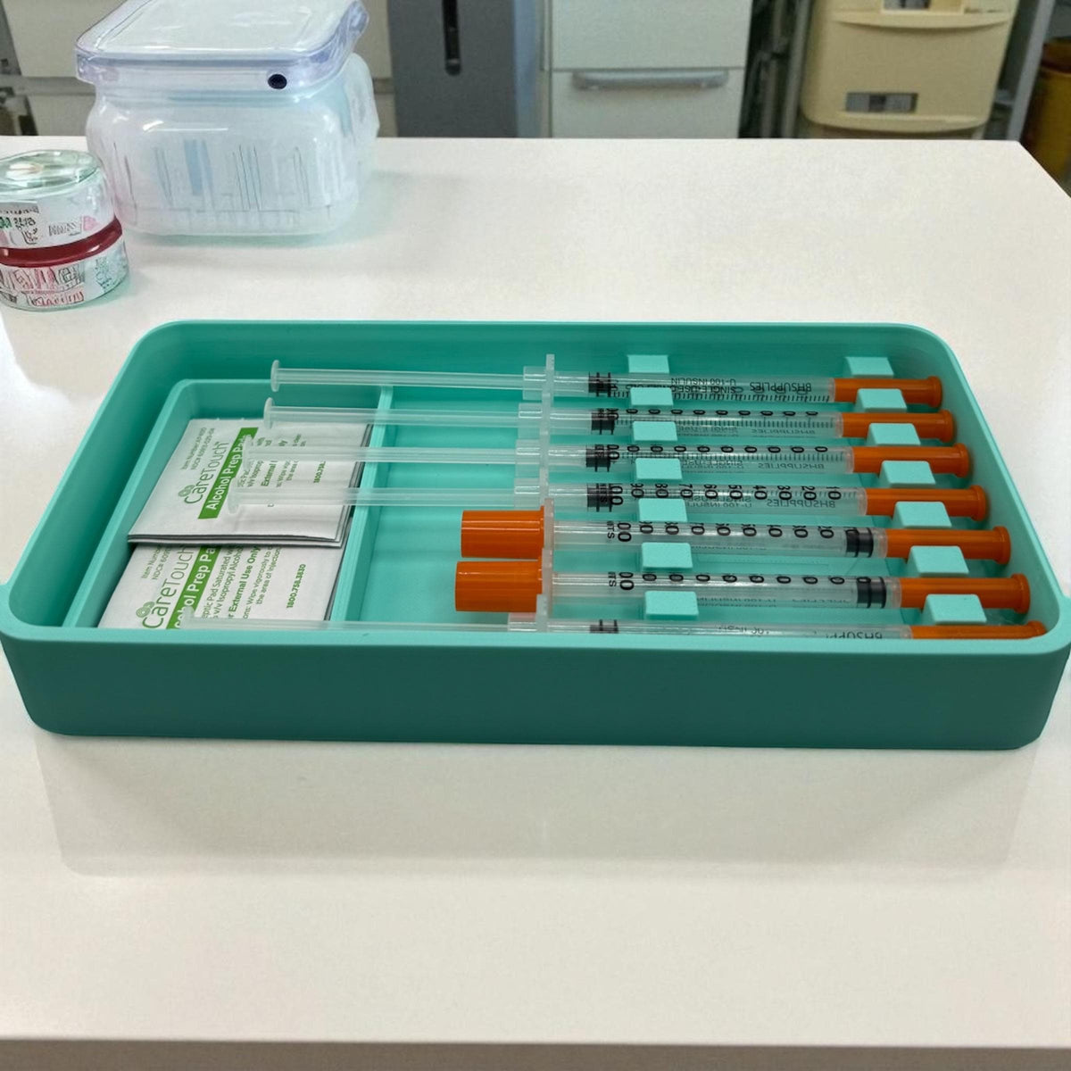 Syringe Storage Case Preloaded| Insulin, Peptides, Travel Organizer Prefilled (Red)