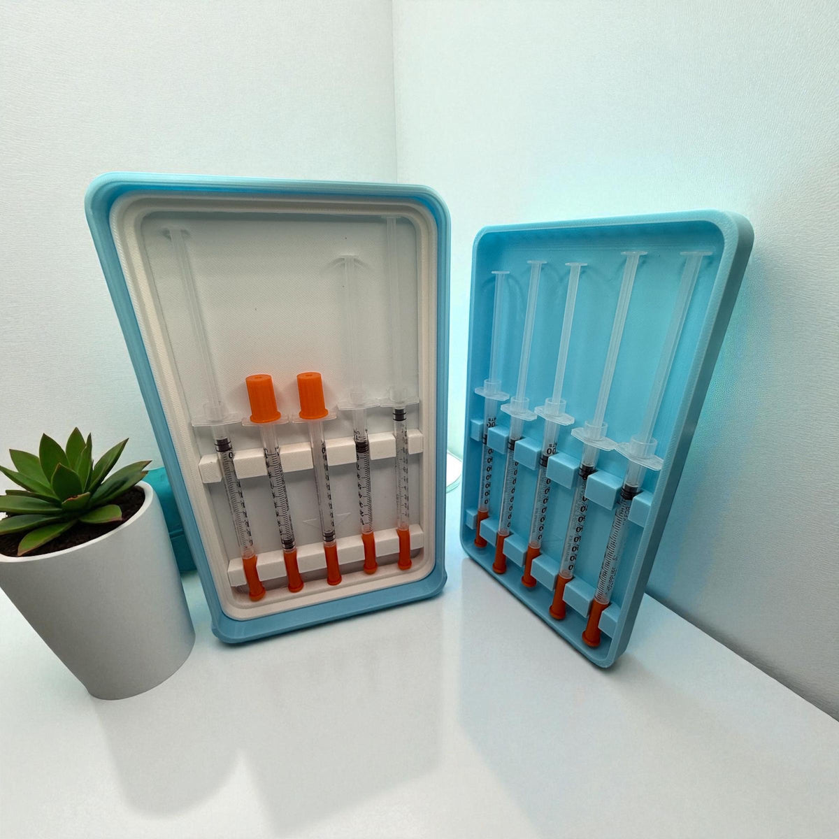 Syringe Holder Travel Case Peptides TRT,  Case for New or Preloaded Syringes, Botox, Filler, TRT Insulin & Peptides Syringe Holder.