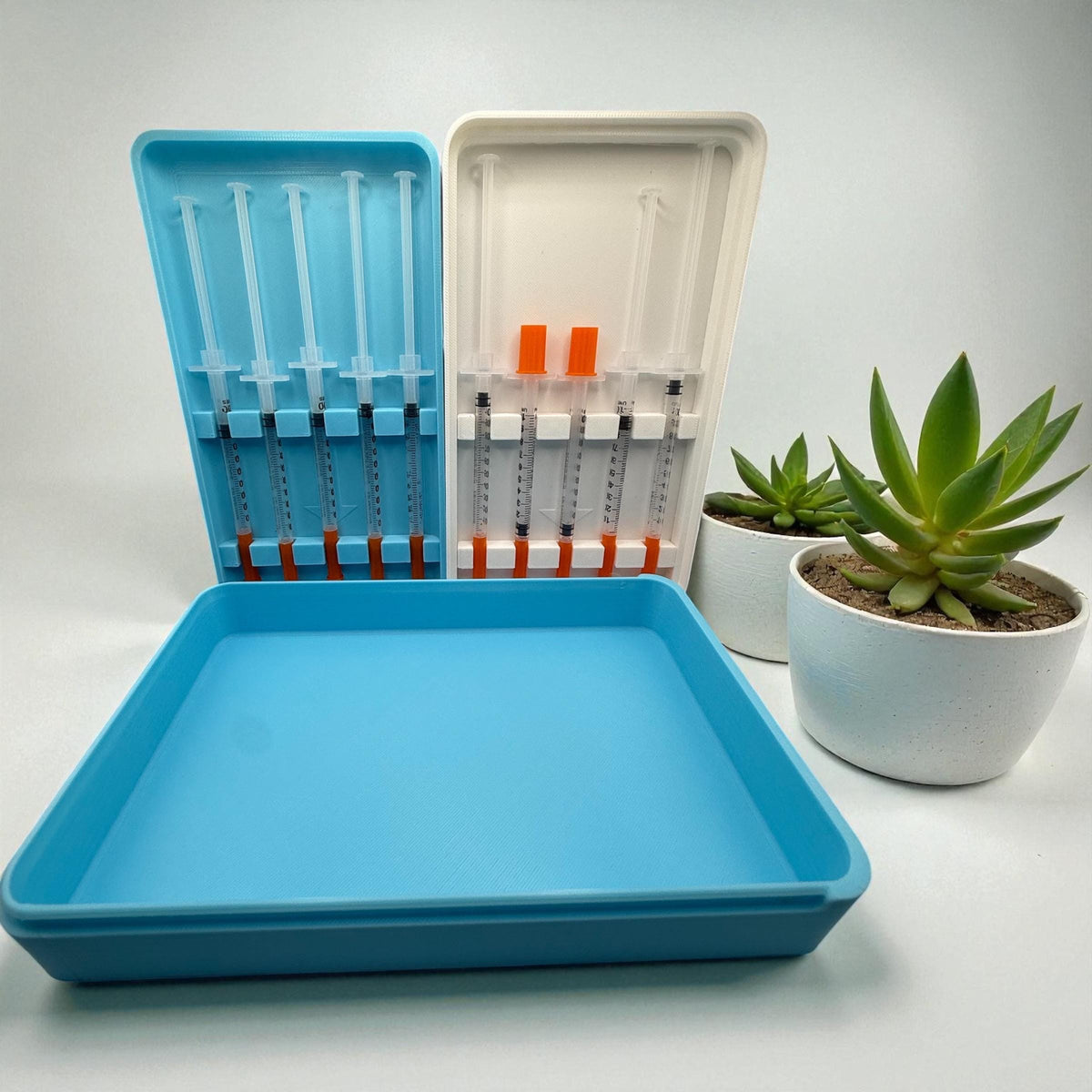 Syringe Holder Travel Case Peptides TRT,  Case for New or Preloaded Syringes, Botox, Filler, TRT Insulin & Peptides Syringe Holder.