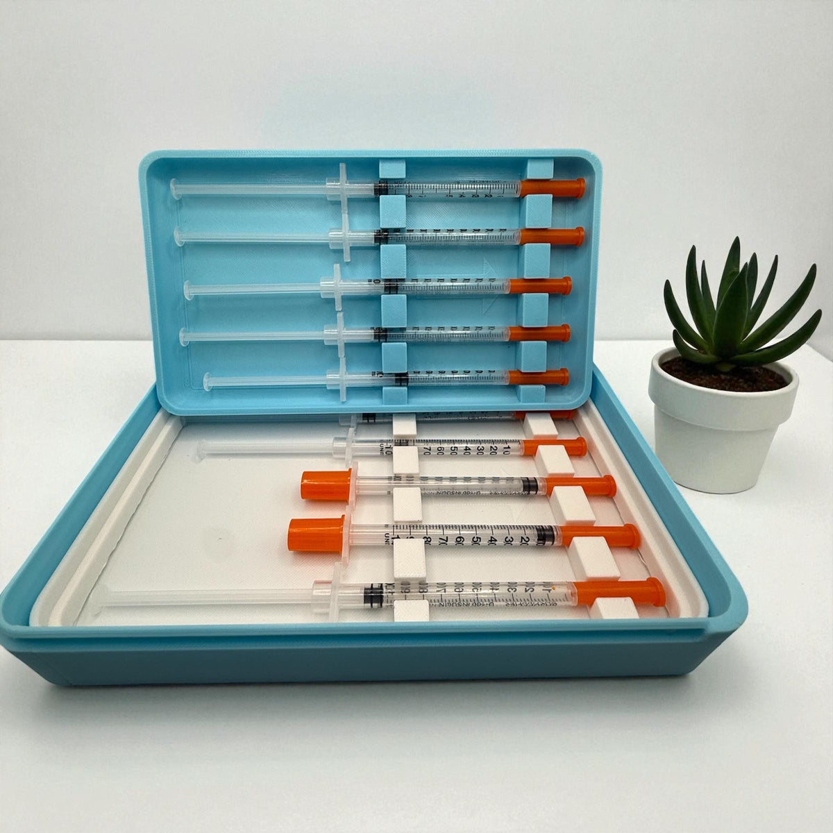 Syringe Holder Travel Case Peptides TRT,  Case for New or Preloaded Syringes, Botox, Filler, TRT Insulin & Peptides Syringe Holder.