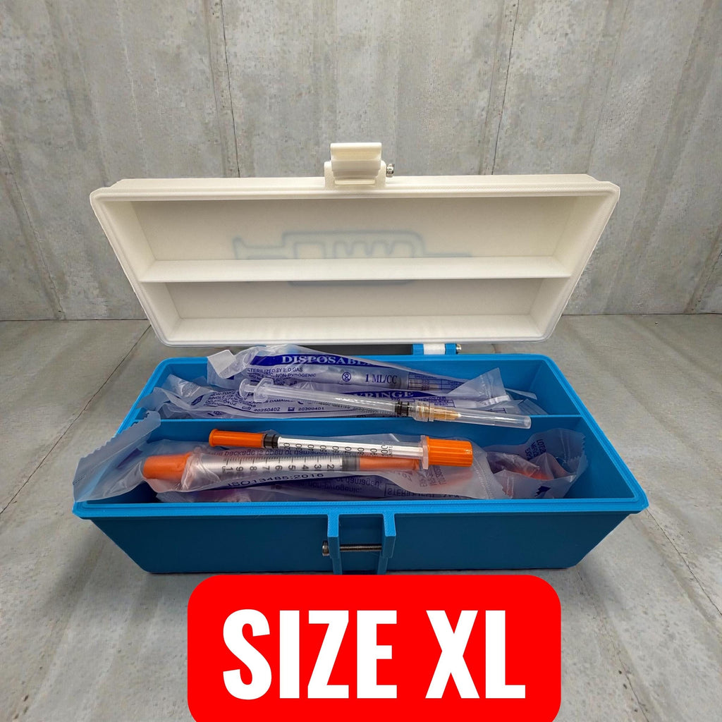 Syringe Holder Storage Case – Holds  15 or More New or Preloaded Syringes