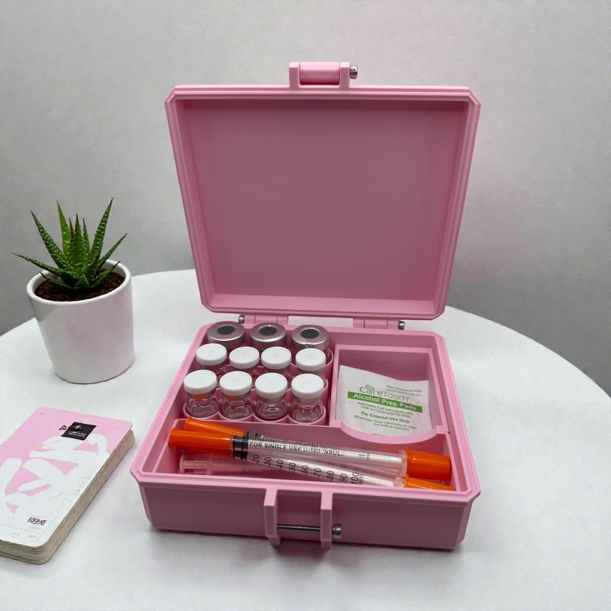 Peptide case Storage Box For Travel Vials Organizer for 3ml and 5ml vial