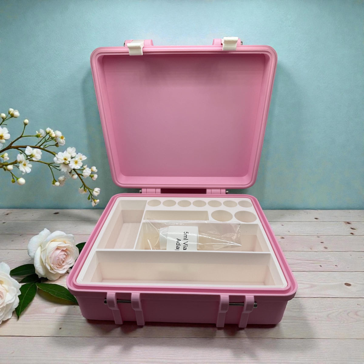 Peptide Vial case storage, Syringe Holder and  Vials Organizer for 3ml, 5ml And 10ml vials like GLP1 GLOW TESAMORELIN