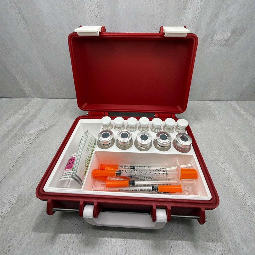 Peptide Vial Storage, Syringe Holder, Case Organizer
