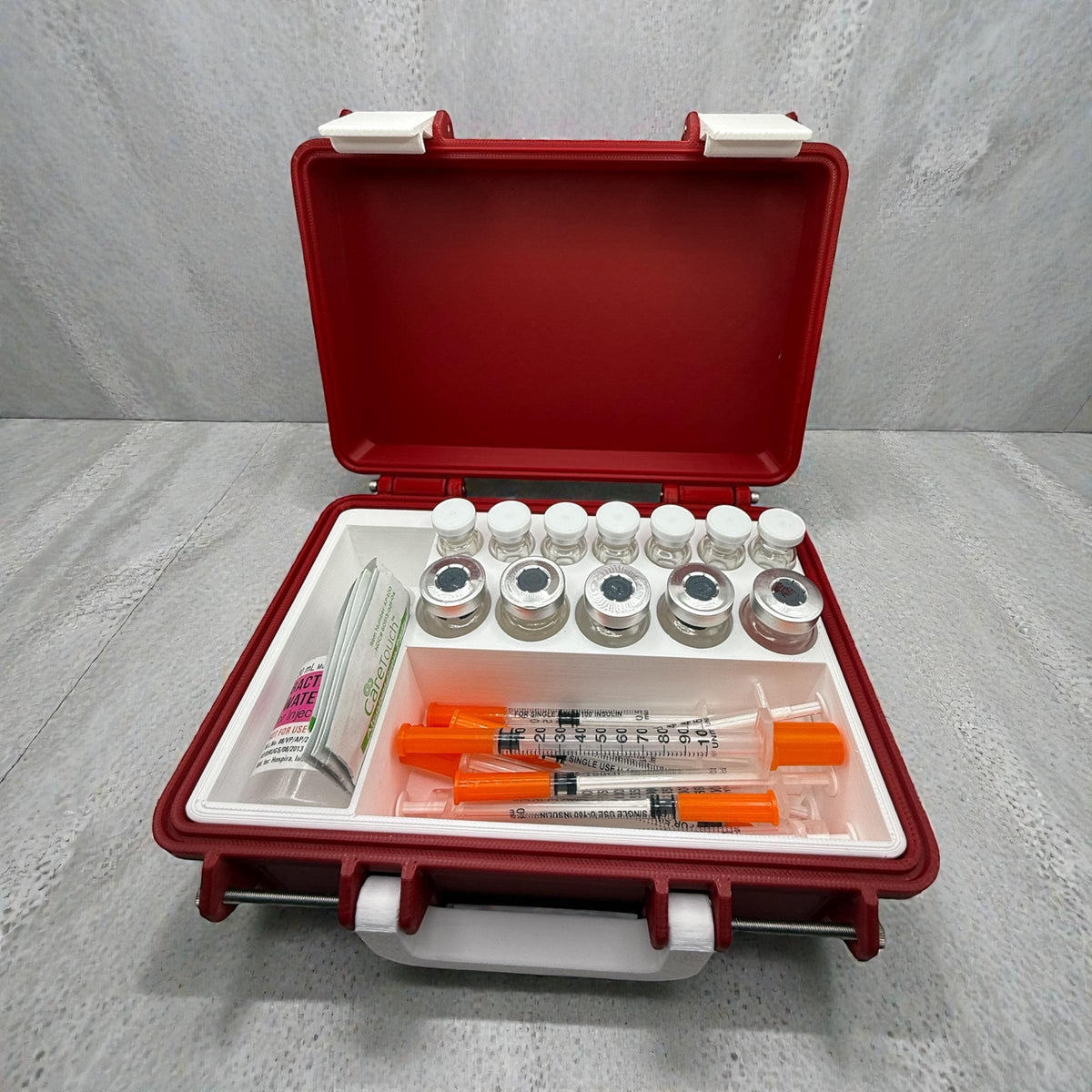 Peptide Vial Storage, Syringe Holder, Case Organizer