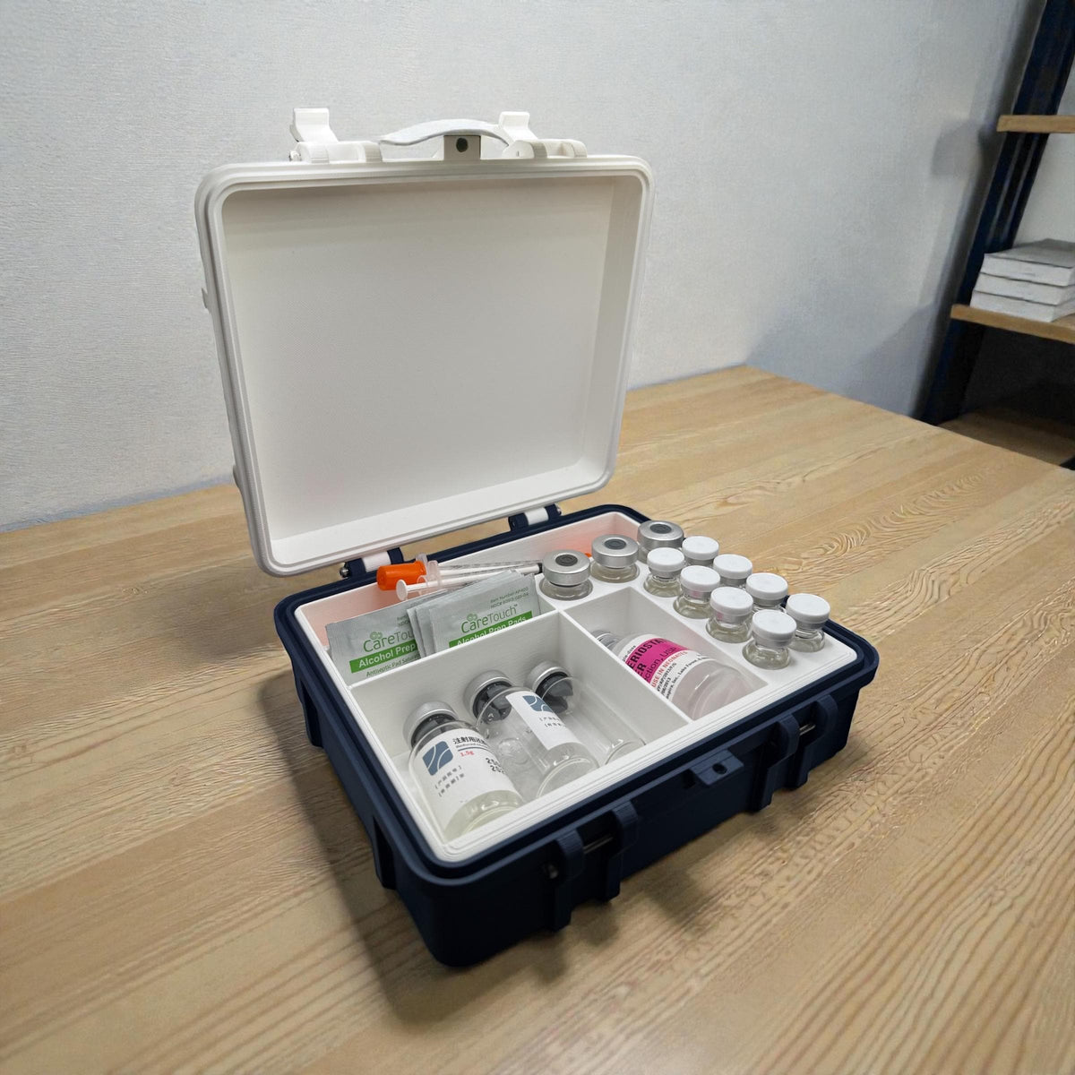 Peptide case Storage Box Vial Holder lockable Travel Case  For 3ml & 5ml Vial Mix Storage Box