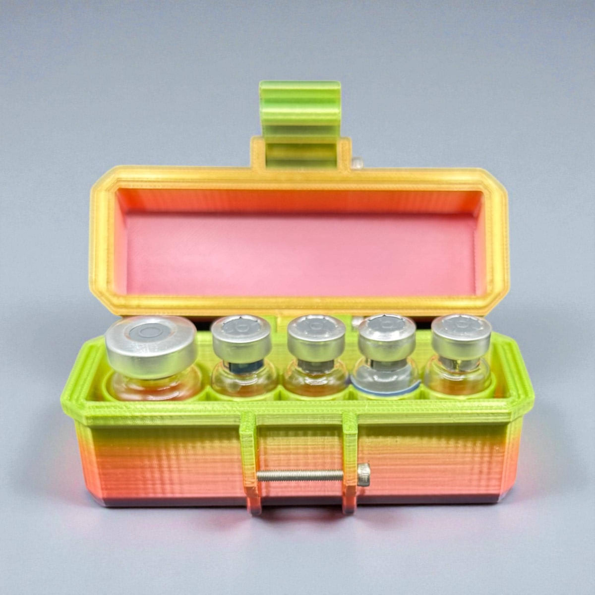 Peptide case Storage Box For Travel: 5ml and 3ml vials, 3d printed organizer