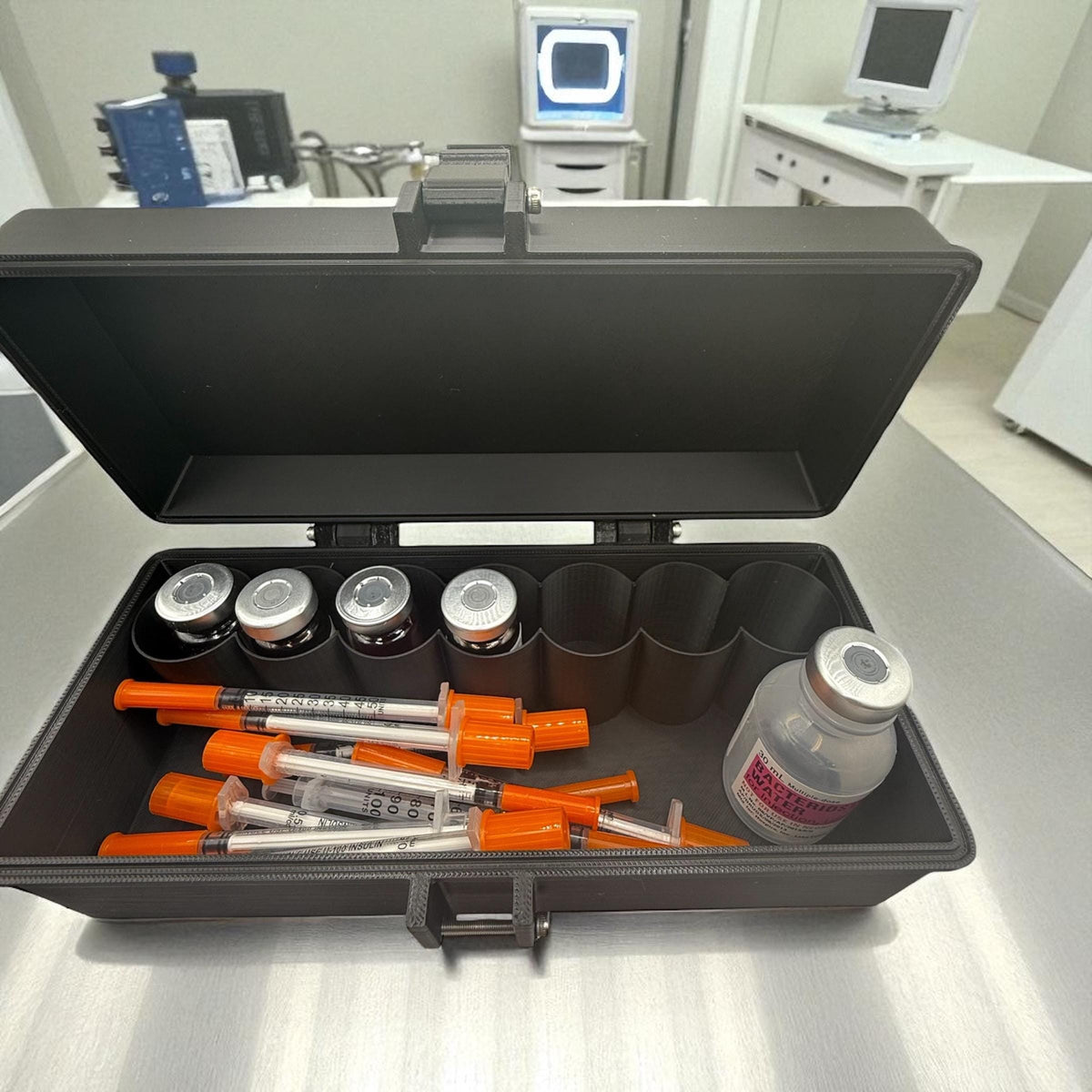 Peptide case Storage Box For Travel & syringe holder container carrying case organizer for 10ml vial
