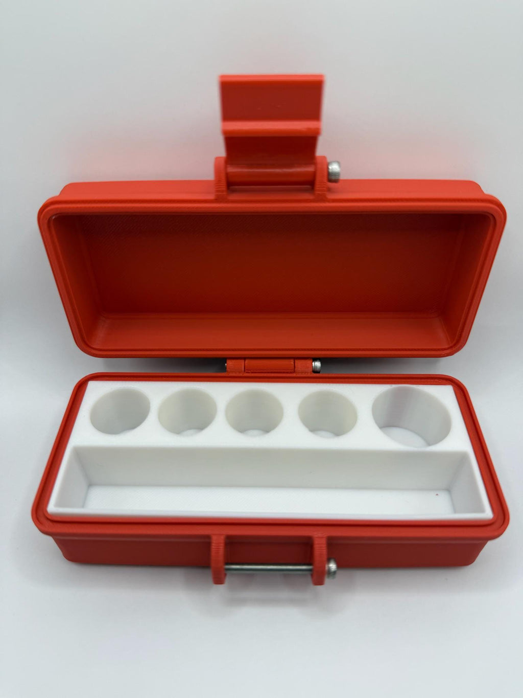Peptide vial storage container box slim and portable organizer for travel free vials caps included