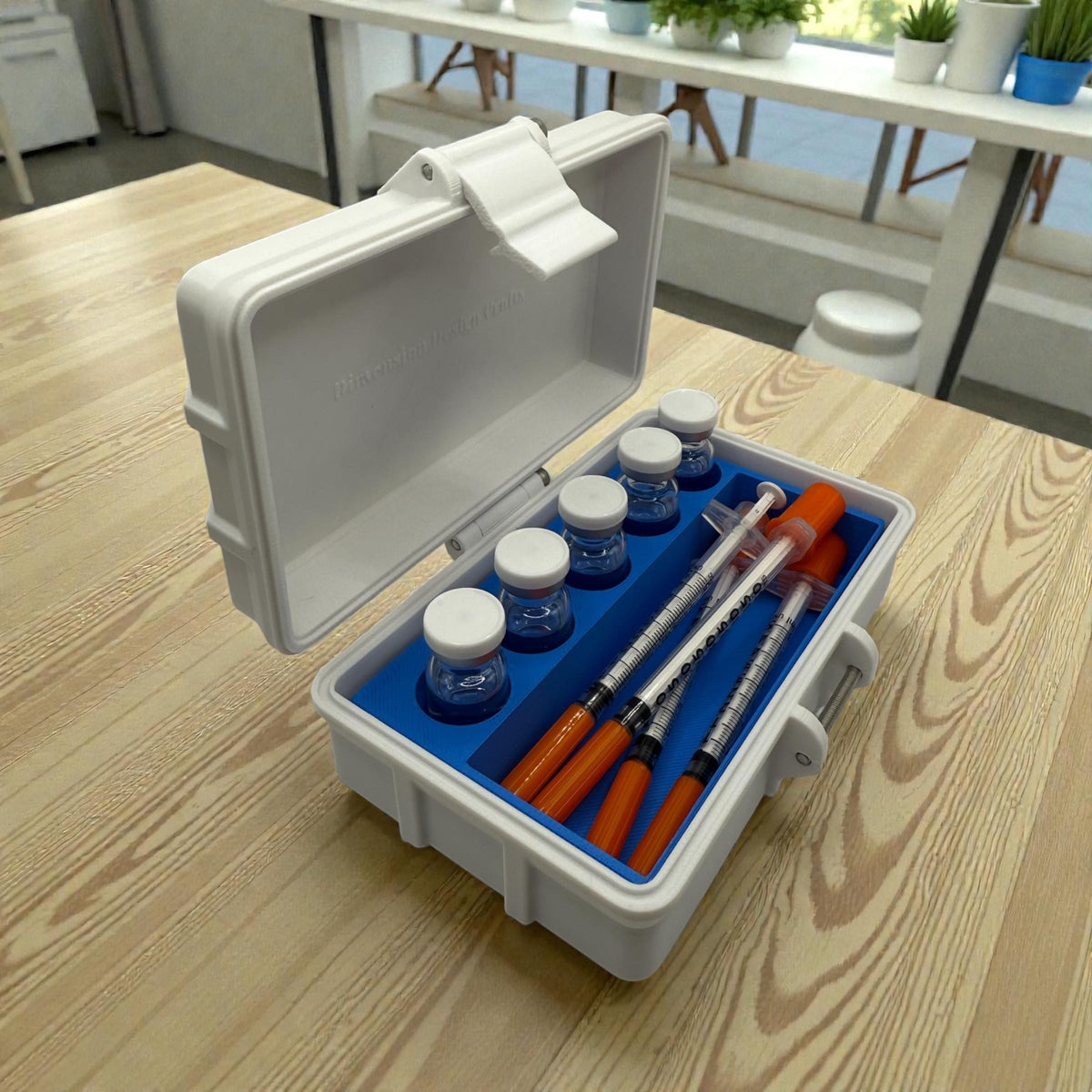 Peptide vial and 0.5ml syringes storage box for 3ml vials
