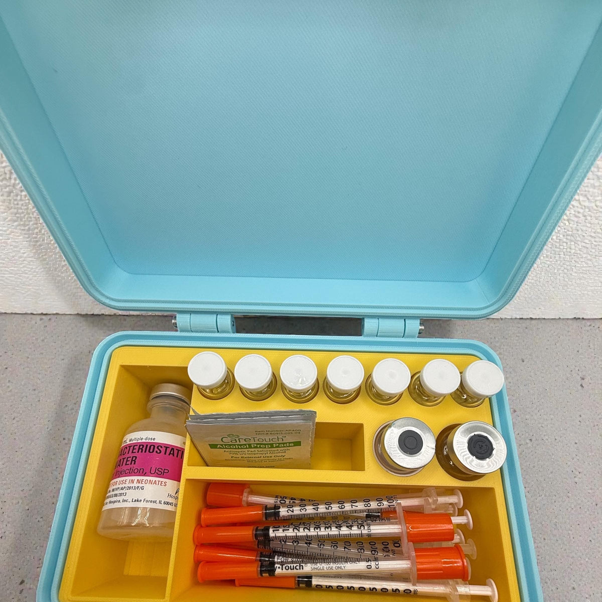 Peptide Vial Storage, Syringe Holder, Case Organizer