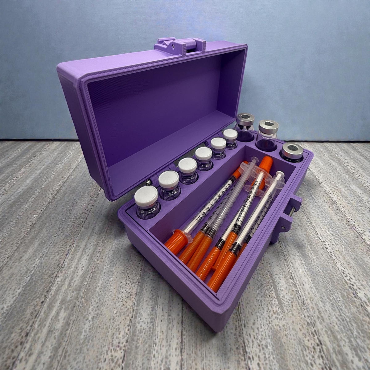 Mix peptide vial  case storage, syringe holder vials organizer for 3ml, 5ml or 10ml vial  like glp1 glow tesamorelin reta