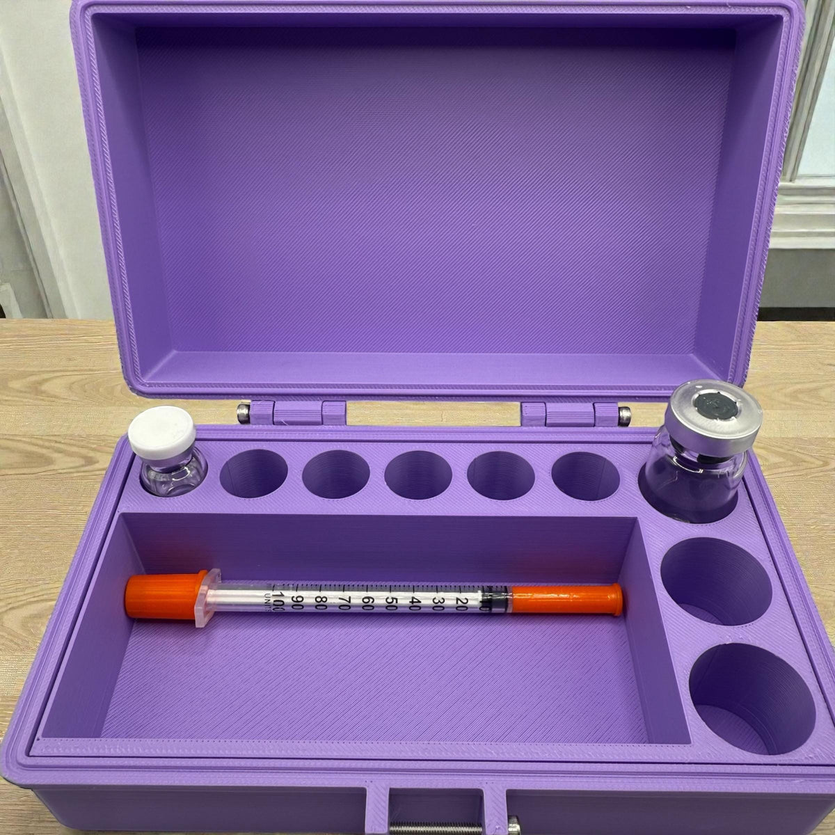 Mix peptide vial  case storage, syringe holder vials organizer for 3ml, 5ml or 10ml vial  like glp1 glow tesamorelin reta