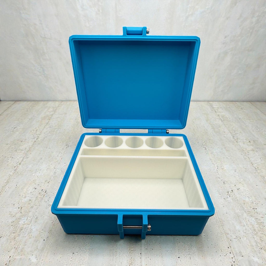 Peptides travel case storage organizer and syringe holder for 10ml vial