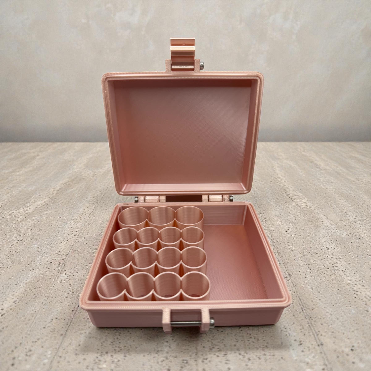 Peptides  case storage rose gold  vials organizer for 3ml and 5ml and 10 ml vials like glp1 glow tesamorelin, lipoc or reta