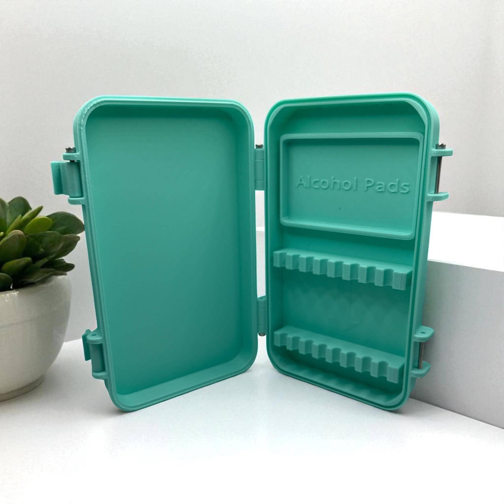 Syringe case storage for 0.5ml/cc 50 units syringes  | storage box for new or preloaded syringes and alcohol pads trt peptides insulin