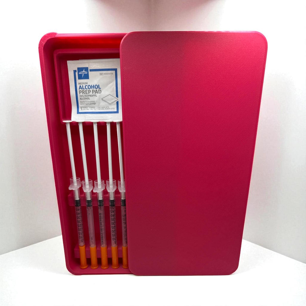 Syringe Storage Case Preloaded| Insulin, Peptides, Travel Organizer Prefilled