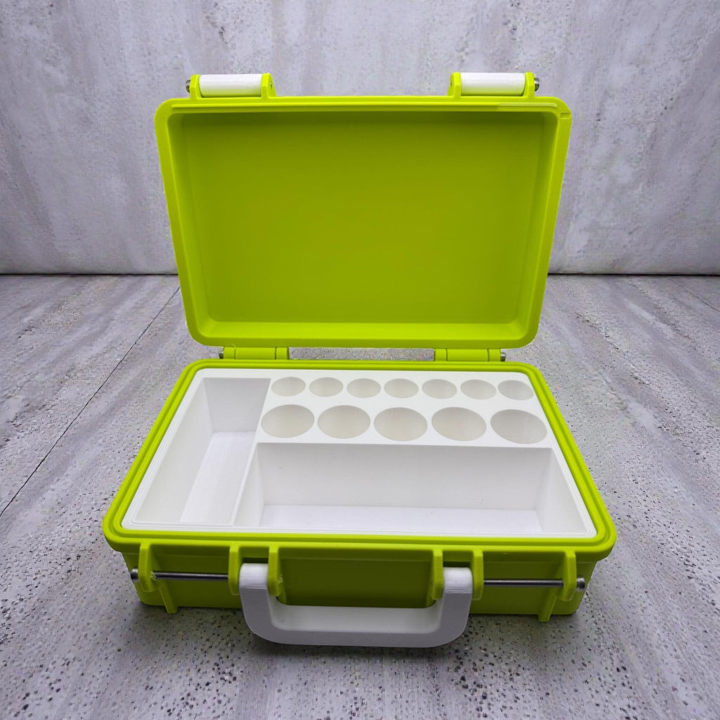 Peptide vial case storage, syringe holder and  vials organizer for 3ml, 5ml or  10ml vials like glp1 glow tesamorelin