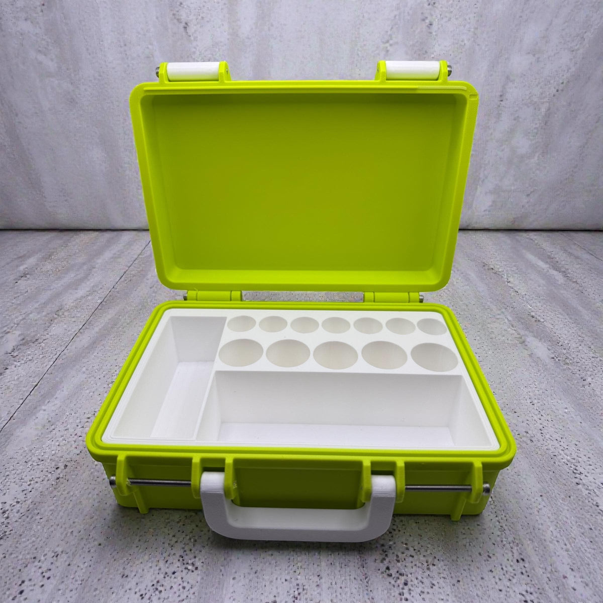 Peptide vial case storage, syringe holder and  vials organizer for 3ml, 5ml or  10ml vials like glp1 glow tesamorelin