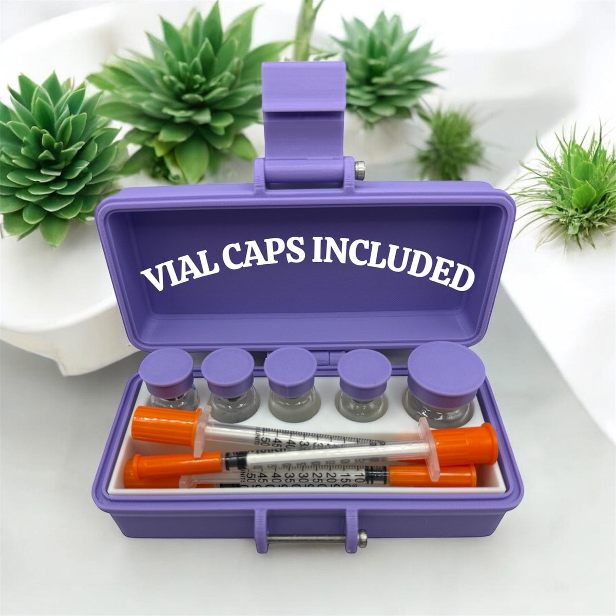 Peptides travel case slim and portable organizer free vials caps included