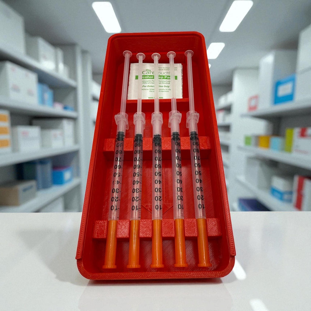 Syringe Storage Case Preloaded| Insulin, Peptides, Travel Organizer Prefilled