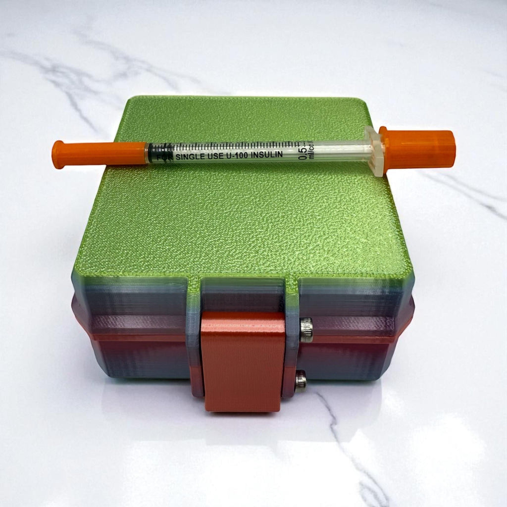 Peptide vial storage case: holds 3x 5ml & 8x 3ml vials