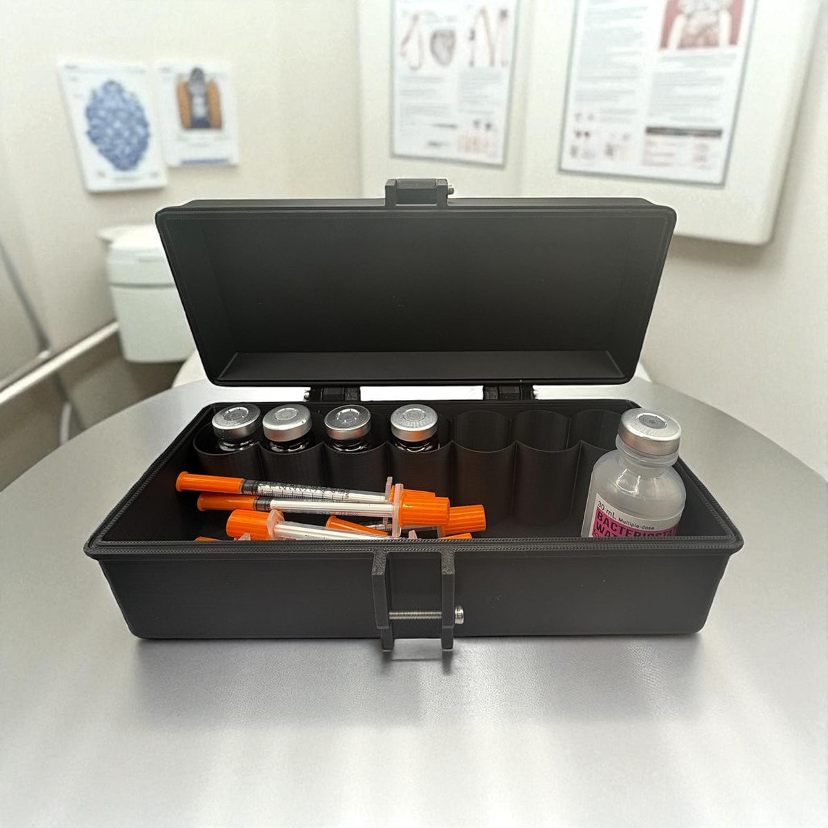 Peptide case Storage Box For Travel & syringe holder container carrying case organizer for 10ml vial