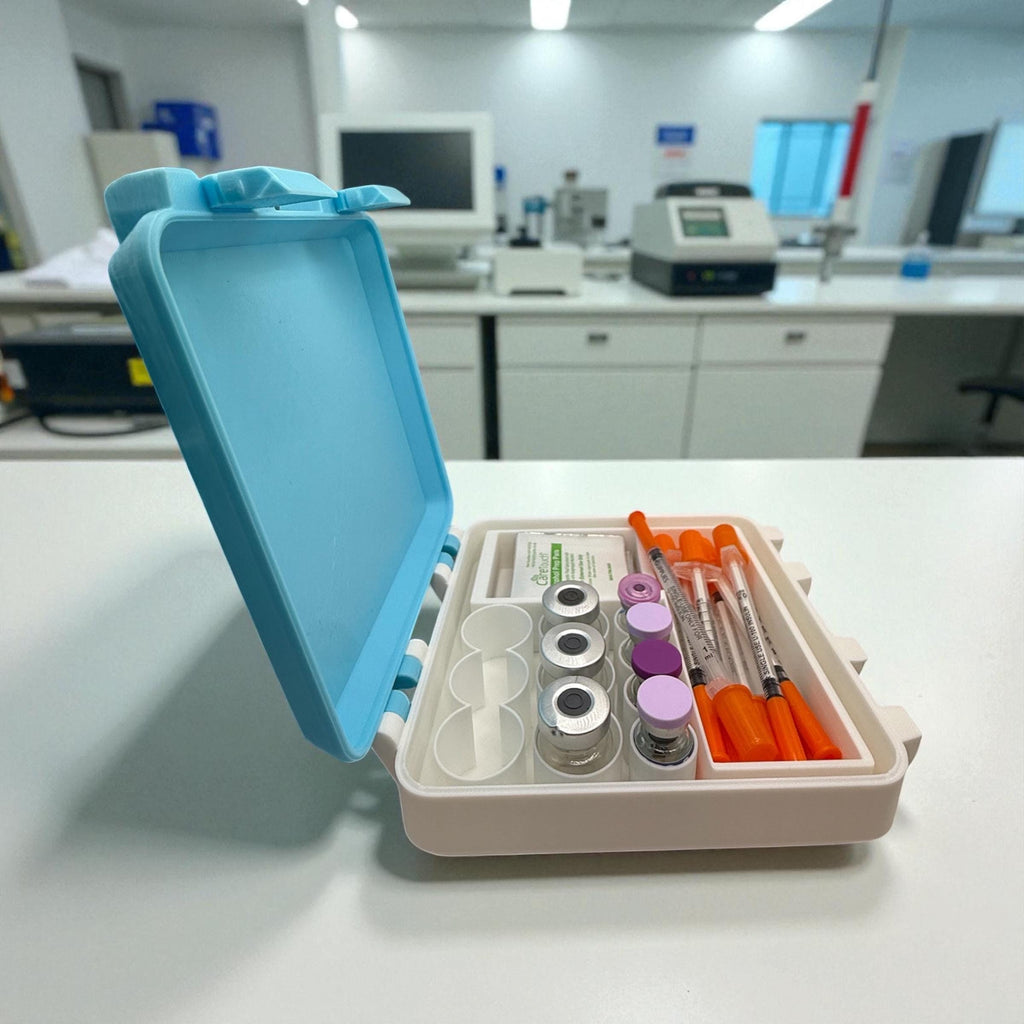 Peptide case Storage Box, vials and syringes organizer for 3ml and 5ml vials