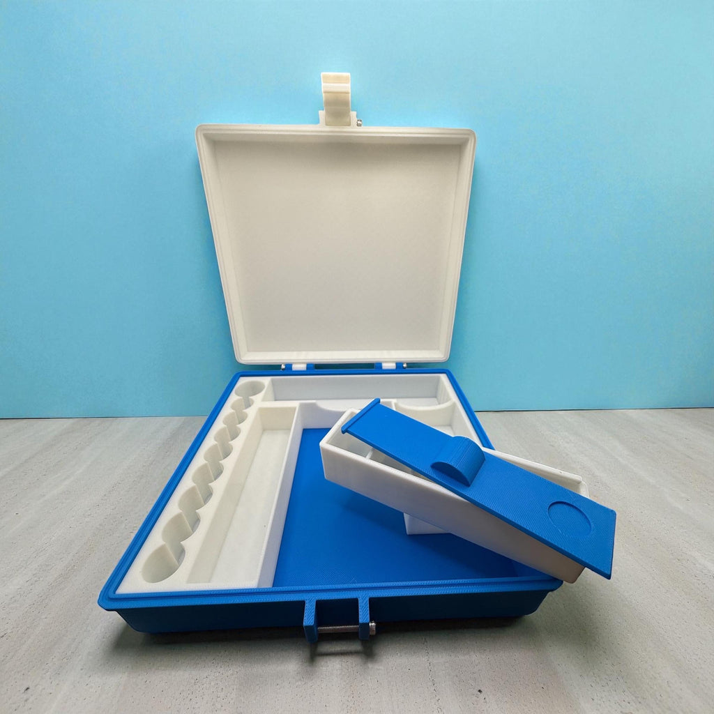 Peptide vial case storage, syringe holder   with pill box organizer case, vials organizer for 3ml, 5ml & 10ml vial glp1 insulin tesamorelin