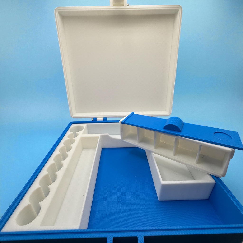 Peptide vial case storage, syringe holder   with pill box organizer case, vials organizer for 3ml, 5ml & 10ml vial glp1 insulin tesamorelin