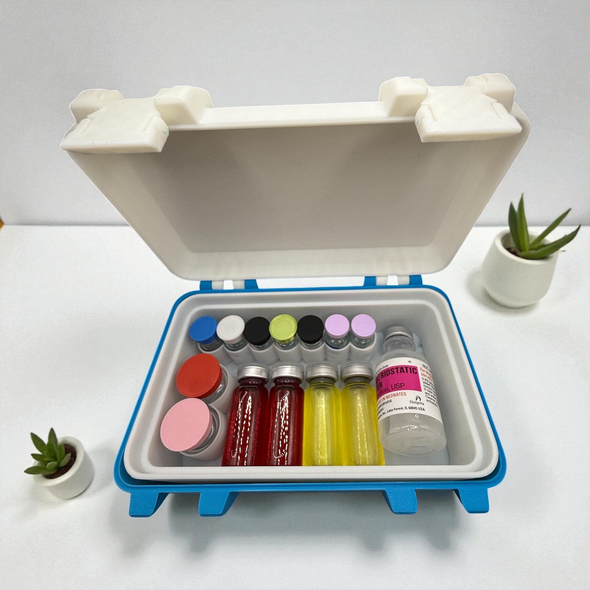 Peptide case storage,  syringes & alcohol pads organizer case for peptides, insulin, trt, botox lipoc, lemon bottle or injectables