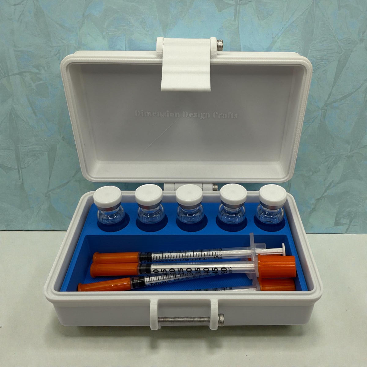 Peptide vial and 0.5ml syringes storage box for 3ml vials