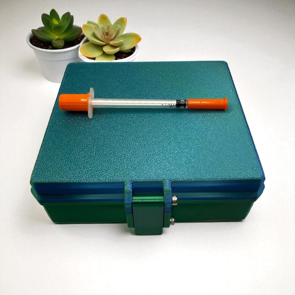 Peptides travel case, vials organizer for 3ml, 5ml and one 10ml vials like glp1 glow tesamorelin reta testosterone trt