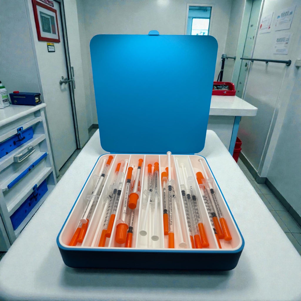 Syringe Storage Case  Large Capacity Pre Filled Syringe Organizer Weekly Injection Organizer  Medical Supply Case Reusable Storage Box