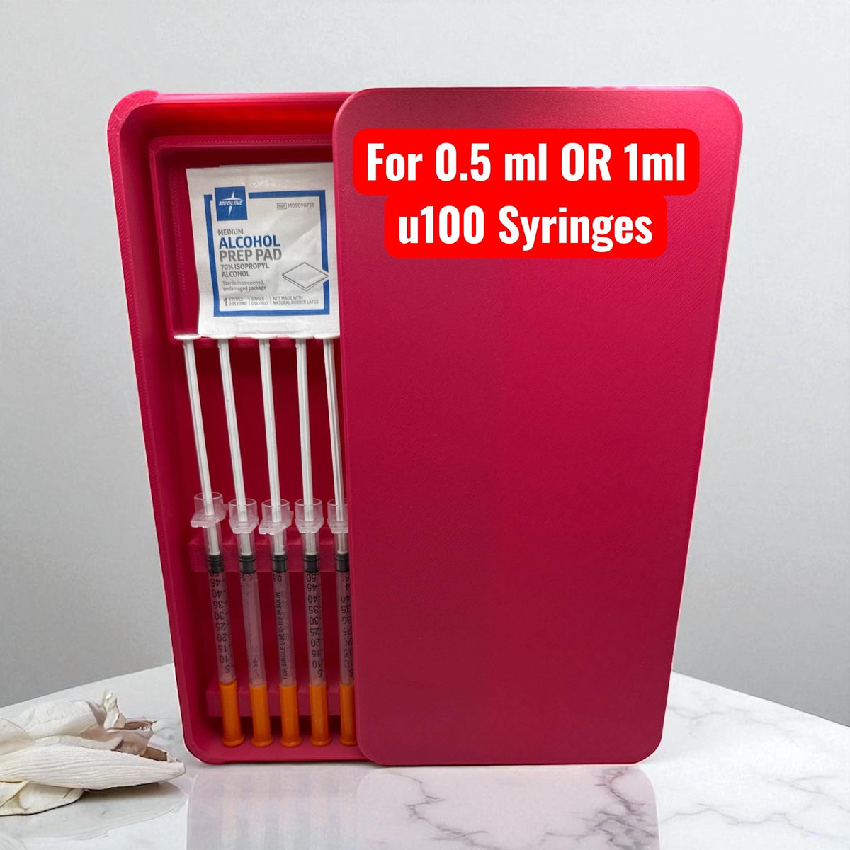 Syringe Storage Case Preloaded| Insulin, Peptides, Travel Organizer Prefilled