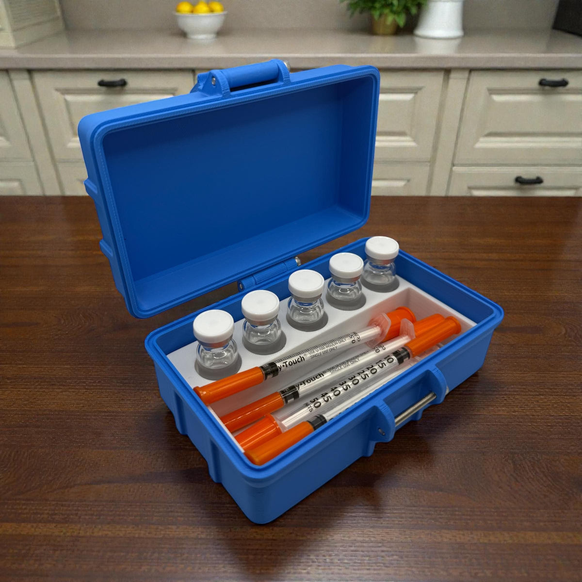 Peptide vial and 0.5ml syringes storage box for 3ml vials