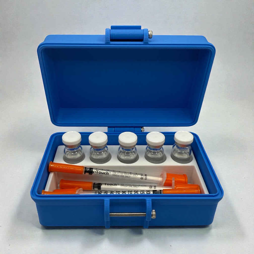 Peptide vial and 0.5ml syringes storage box for 3ml vials