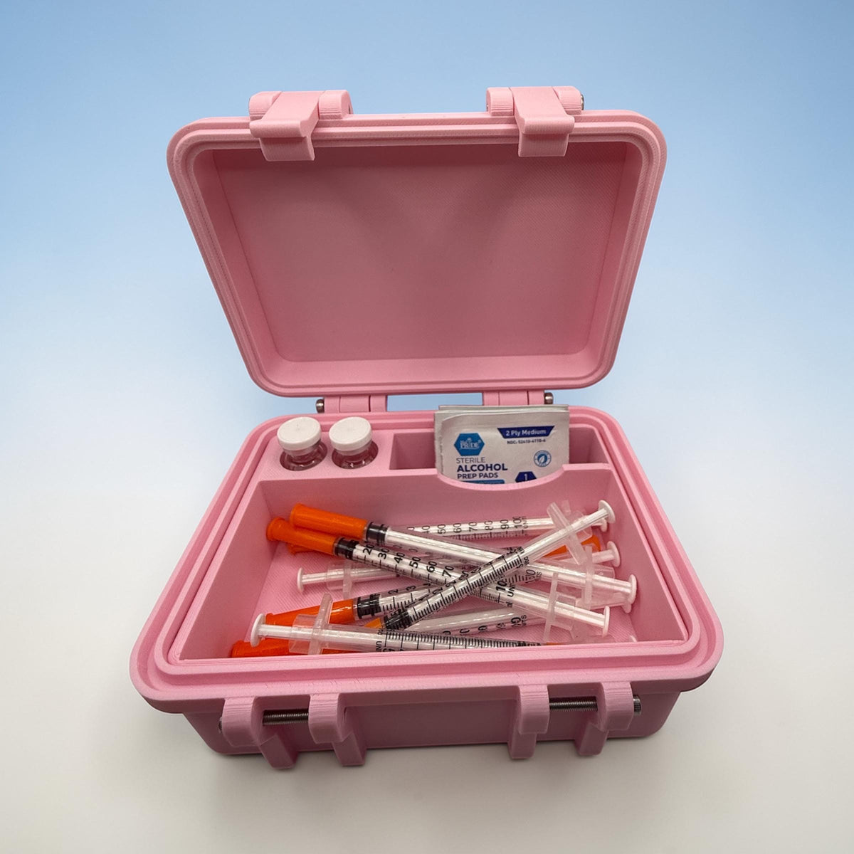 Peptide vial storage container box portable organizer for travel free vials caps included