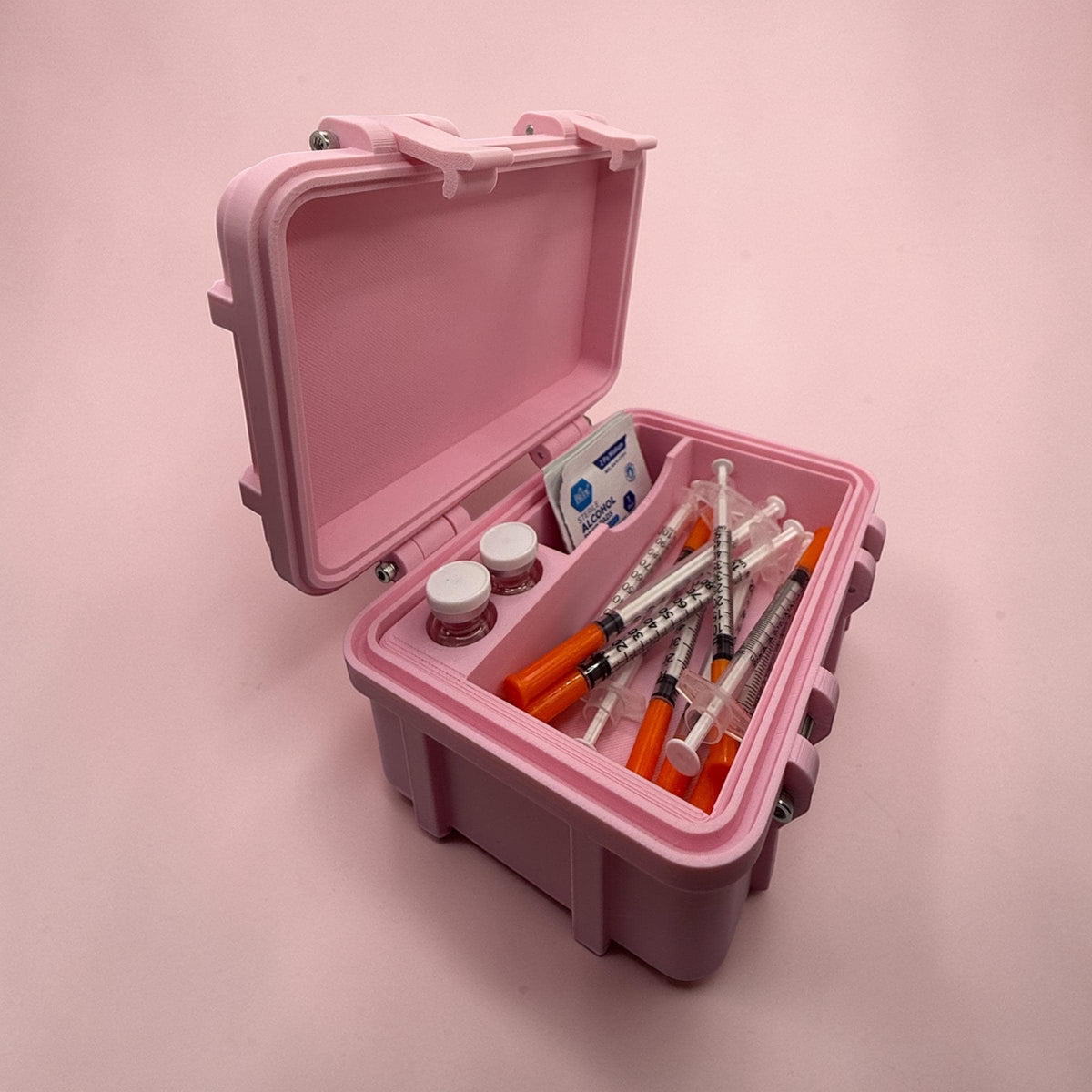 Peptide vial storage container box portable organizer for travel free vials caps included