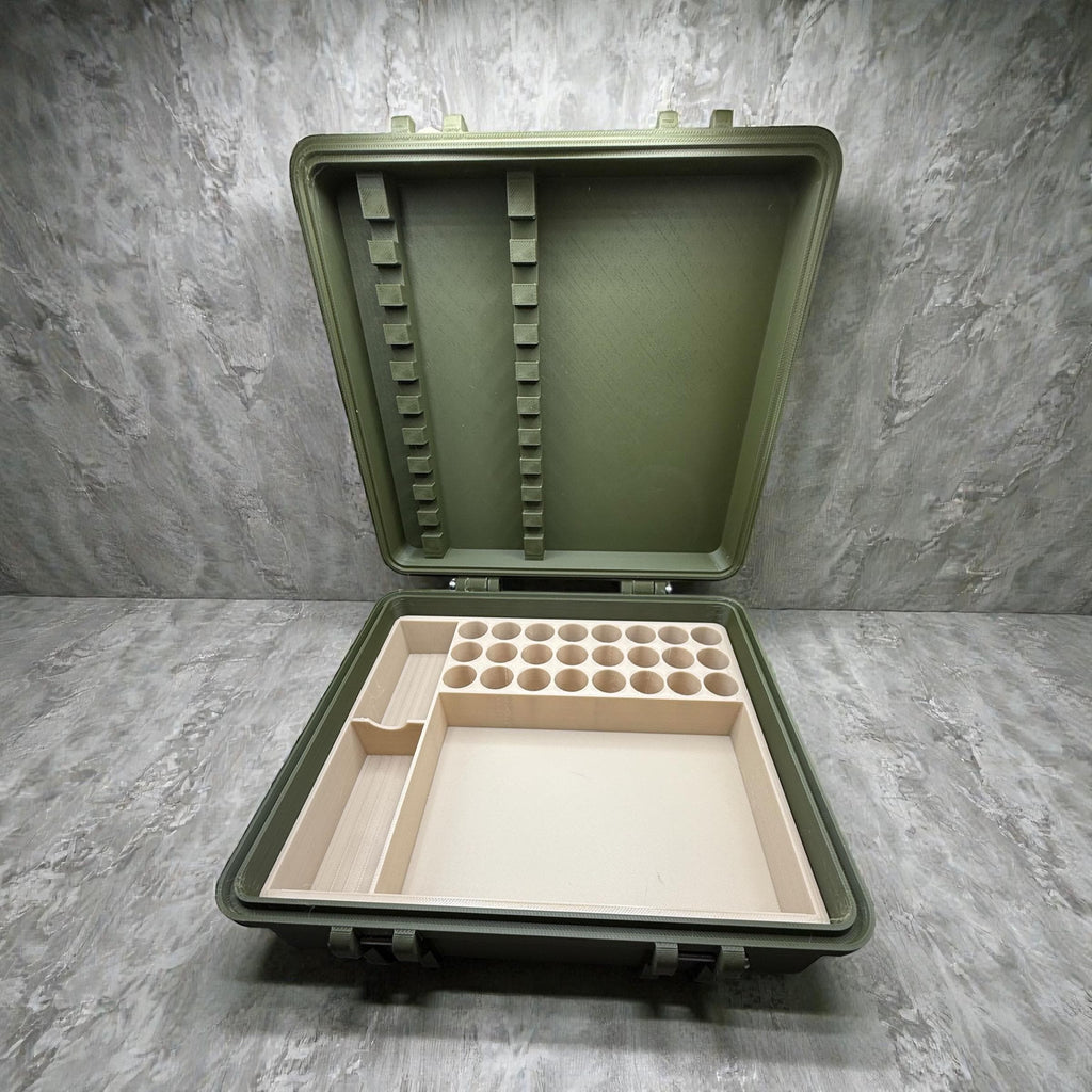Large capacity insulin & peptide storage case – multi-vial organizer with syringe lid holder