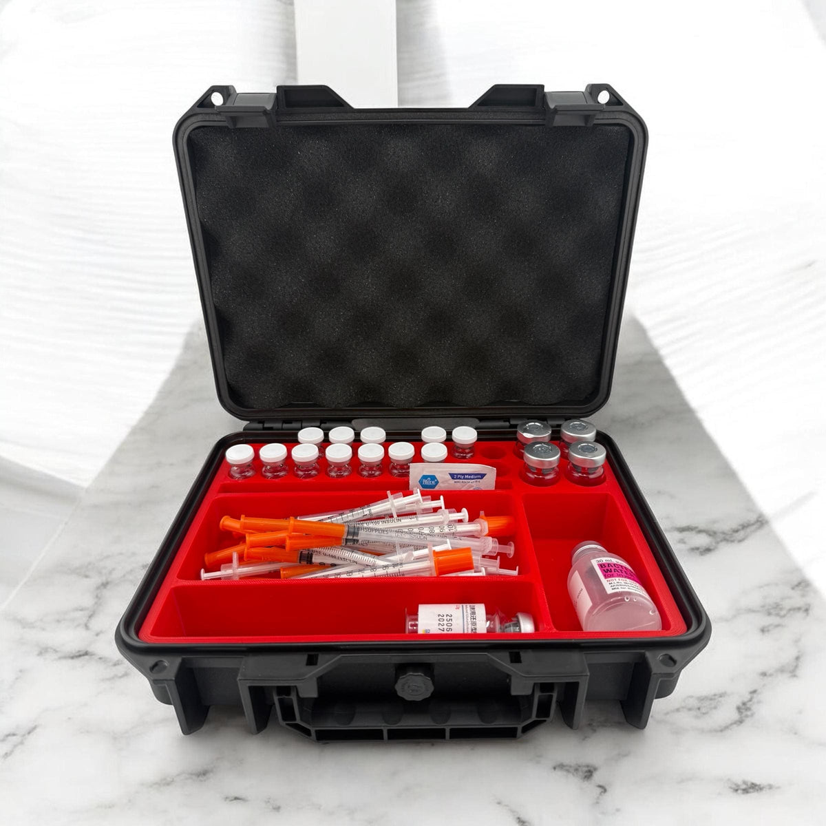Peptide  Vial Storage Case And Syringer holder For 3ml & 10ml Vials VAULTFORGE22 TRT HRT Insulin