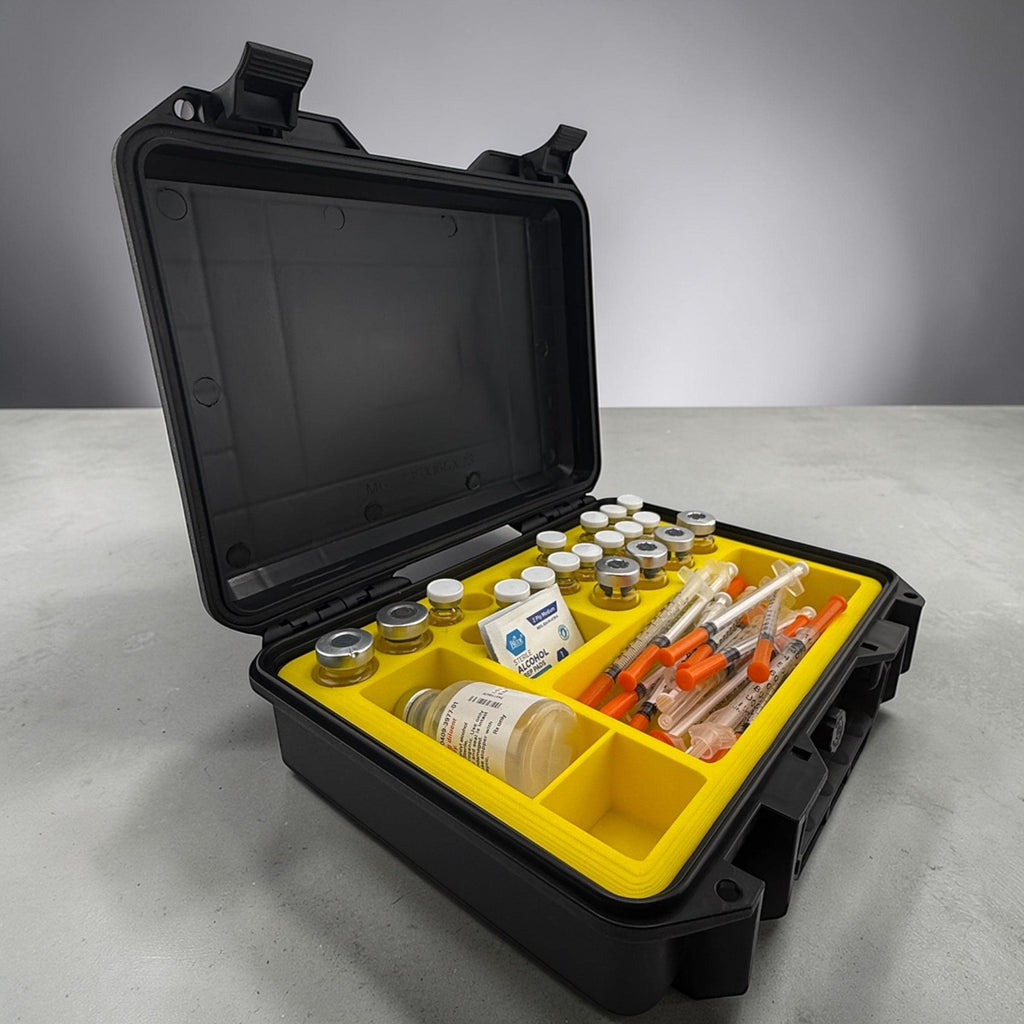 Peptide  Vial Storage Case And Syringer holder For 3ml 5ml & 10ml Vials VAULTFORGE24 TRT HRT Insulin
