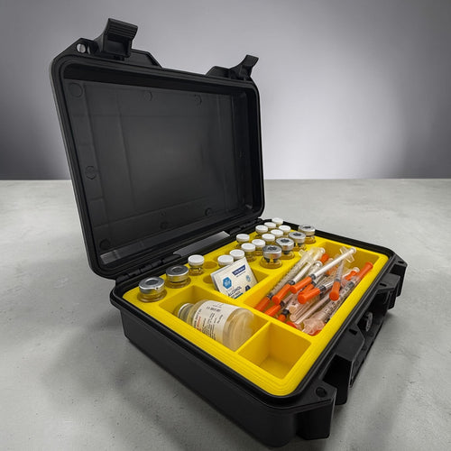 Peptide  Vial Storage Case And Syringer holder For 3ml 5ml & 10ml Vials VAULTFORGE24 TRT HRT Insulin