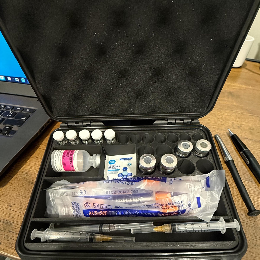 Peptide  Storage Case And Sirynger holder For 3ml  5ml and 10ml Vials VAULTFORGE20
